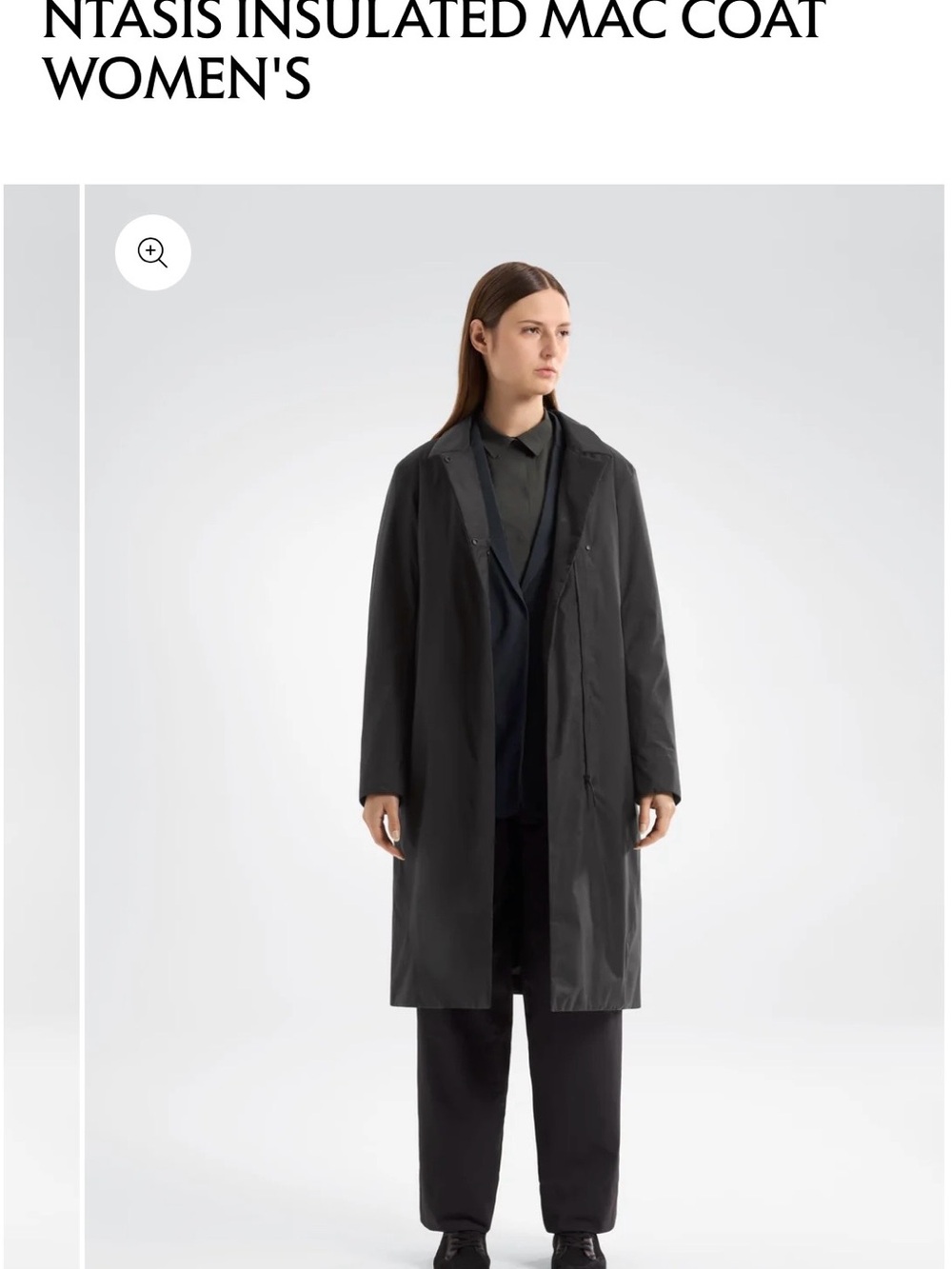 Arcteryx Entasis Insulated Mac Coat Women's Size M